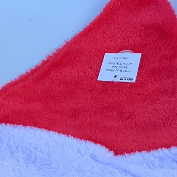Holiday Santa hats 2+1 bonus hat and medium plush stocking NEW - Picture 6 of 10
